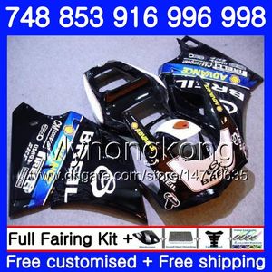 Kit For DUCATI 748S 748 853 916 996 998 S R 94 99 00 01 02 327HM.37 glossy black 853S 916R 996R 998S 748R 1994 1999 2000 2001 2002 Fairing