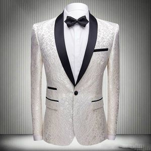 Handsome Floral Pattern Mens Suits New Fashion Groom Wear Wedding Suits For Best Men Slim Fit Groom Tuxedos For Man(Jacket+Pants)