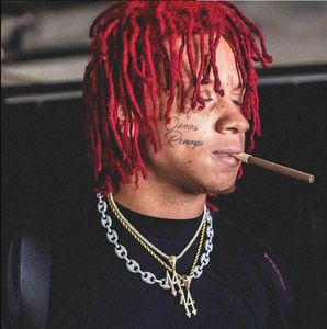 14 dijital Kolye Trippie Redd Rapçi Hip hop Zirkon Kolye