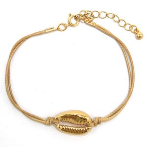 Alloy Shell Bracelet Handmade Charm Bangle Bohemian Fashion Accessories Girl Candy Color Bracelets Men Trend Braided Beach Jewelry for Women