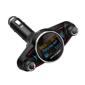 Wholesale mp3 round for sale - Group buy BT08 Bluetooth Car Kit Handsfree FM Transmitter Wireless Car Mp3 Player Support Charging USB Round AUX Audio Enter Output