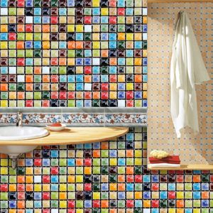 Wallpaper Removable Mosaic Aluminum Foil Tile