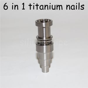 Rauchen Universal 6 In 1 Titan Nagel 10 14 18mm Weibliche Und Männliche Domeless Nägel Carb Kappe Für Glas Rohr Oder Silikon Rohre