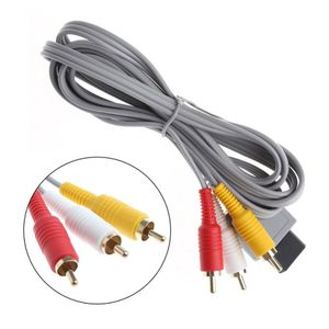 1.8m Audio Video AV Composite 3 RCA Cable for sharpest video for Nintendo Wii console