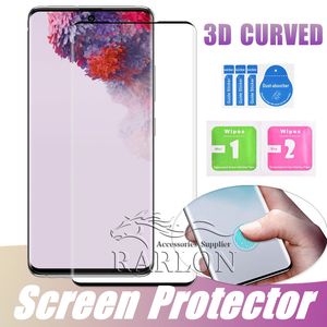 3D Curved Full Cover Screen Protector Tempered Glass For Samsung Galaxy S23 S22 S21 S20 Ultra s20plus S10E S10 Plus 5G S9 S8 Note 10 9 8 S7 Edge