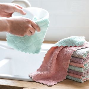 Double-sided rags water-absorbing dishcloths non-stick oil wipes,Cleaning towels, thick wipes, tablecloths, towels, kitchen rags