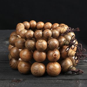 Autêntica África 12/15/18/20mm Contas de Oração Wenge Pulseira Masculina Budista Tibetana Mala Buda Pulseiras Yoga Rosário De Madeira Para Mulheres Jóias