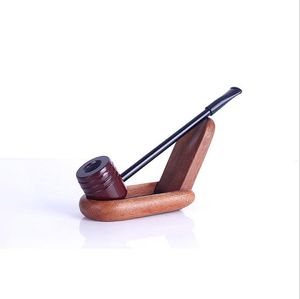 Mini-tubulação de madeira Caracterização Hammer Pipe Redwood Reta-pólo Masculino Filtro Universal Bocal De Fumaça