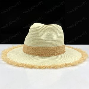 cappelli da sole in rafia casual estivi semplici per donna cappello di paglia jazz moda per uomo cappello Panama da sole in paglia da spiaggia