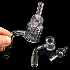 Smoke Accessory Double tube XXL Thermal Core Reactor Quartz Banger Nail With Colorful Carb Cap With OD 28mm ID 17mm Female Male