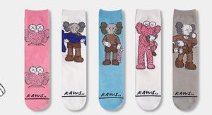 Lässige Tier-Doodle-Persönlichkeits-Baumwollrohrsocken, Mode für Männer, Frauen, Teenager, Cartoon-Bären, Mittelsocken, Vier-Jahreszeiten-Socken