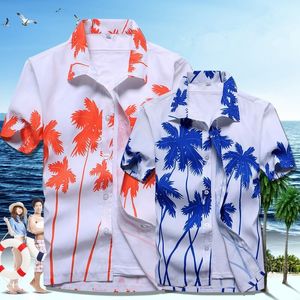 망 여름 패션 비치 하와이안 셔츠 브랜드 슬림 피트 짧은 소매 플로랄 셔츠 캐주얼 홀리데이 파티 의류 Camisa Hawaiana