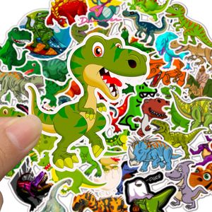50pcs/Set Cute Cartoon Dinosaurs Tyrannosaurus Waterproof Stickers For Pencil Box Laptop Luggage Kids Toys Dinosaur Fans Gift