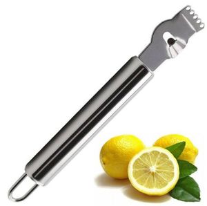 Stainless Steel Fruit Peelers Lemon Orange Zester Citrus Grater Metal Grips Lime Zest Peeling Tool Knife
