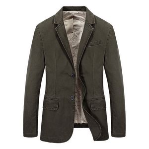 Litthing Hot Sale Mens Korean Slim Fit Arrival Cotton Suit Jacket Plus Size 4XL Fit Coat Casual Button Solid Color Jacket Blazer