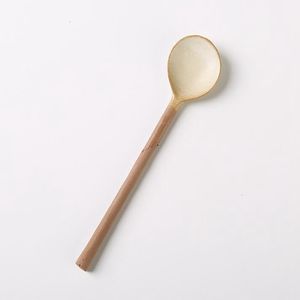 Ceramic small coffee spoon retro small porcelain spoon stirring spoon