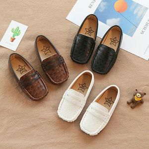 Barn skor pojkar skor pu läder barn loafers sneakers andas småbarn mjuka botten casual ärtor skor