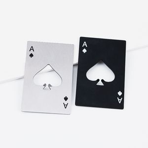 New Stylish Black Beer Bottle Opener Poker Playing Card Ace of Spades Soda Cap Opener Kitchen Tools