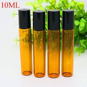 Butelki perfum 1600pcs napełnij bursztyn 10 ml Rolka na szklanych butelkach butelki olejku eterycznego 10 ml z metalową kulą na sprzedaż