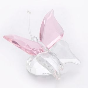 50 sztuk / partia Kryształ Latający Motyl Z Kryształową Party Party Favors Base Figurine Kolekcja Cut Glass Ornament Prezenty Ślubne