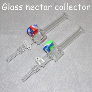 Nectar Kits Hookahs With Quartz Tips Mini Glass Pipe Oil Rig Concentrate Dab Straw Bong