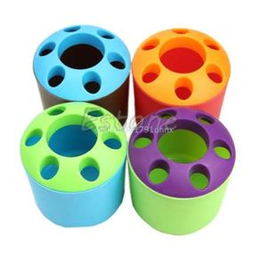 Cute Multi-functional Porous Desktop Pen Container Toothbrush Toothpaste Holder