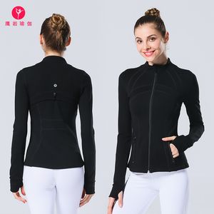 AGLEROC YOGA JACKET KVINNA Stäng Yoga Loose Coat Kör Bodybuilding Fritid Time Jacka Självodling Tunn Serve