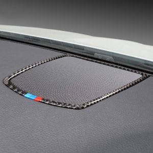 Bilinredning Carbon Fiber Dashboard Speaker Panel Dekoration Bil Styling Klistermärken Dekoration för BMW F10 5 Serie / GT Tillbehör