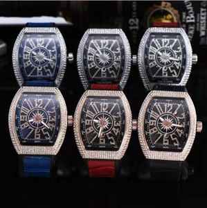 Grossisthandel Mode Herr Lyx Klocka Glod Dial Chronograph Diamond Bezel Iced Out Designerklockor Quartz Rörelse Sport Armbandsur