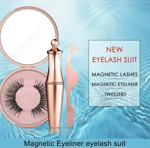 Magnetischer Eyeliner mit magnetischem Wimpern-Set, langlebig, wasserfest, falsch und Wimpernpinzette