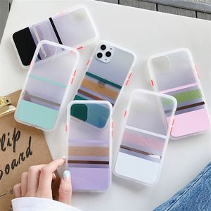 New Arrival Glitter Stripe Phone case for iPhone 11 Pro XS Max XR X 8 7 6 Plus SE 2020 Electroplating mobile cover