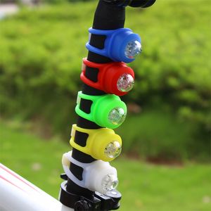 Bicycle Lights Cycling Silicone Bike Head Frog light Rear Wheel LED Flash Taillight Tail Lamp With CR2032 Battery