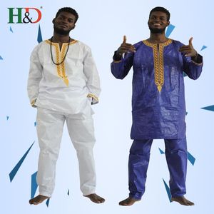 HD الملابس الأفريقية للرجال dashiki النسيج الدعاوى رجل بازان الثراء الملابس أفريقيا فساتين الذكور الرجال قميص قمصان السراويل مجموعة 2 قطع
