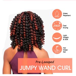 Jamaican Bounce Crochet Hair Ombre Braids Syntetisk Braiding Curly Twist Hair Extensions 8Inch Blondin