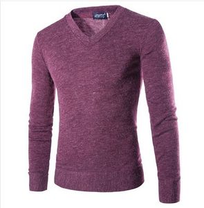 new designer trade mens sweaters high quality California rabbit wool men clothing slimming versatile v-neck sweater with M-2XL