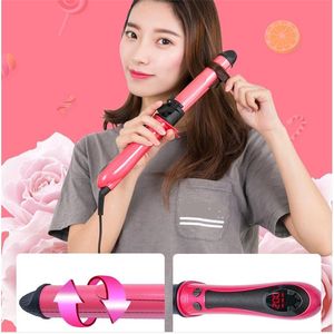 220V 2In1 Professionell Ionic Auto Rotary Electric Hair Curler Hairstyler Curling Iron Wand Waver Automatisk roterande rullvåg