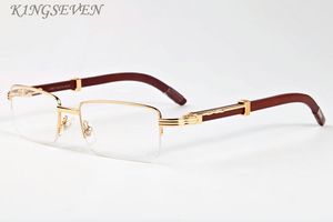 Mode bambu trä solglasögon för kvinnor mens sport semi rimless solglasögon män uv400 oculos de sol kommer med originallåda