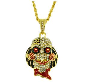 Fashion-Hot Sale Europe and America Hip-Hop Osobowość Trend Chainsaw Slare Maska Lalka Naszyjnik Halloween Cosplay Jewelry