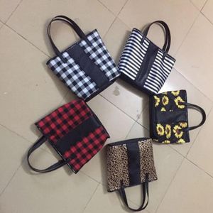 Leopard Plaidハンドバッグ5スタイルBufflaoひまわりの印刷トートの女の子の買い物袋ファッション週末財布Ljjo7387-1