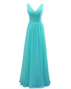 Sexy Bridesmaid Dresses Long Maid Of Honor Dress Cheap Custom Made V-neck Chiffon Hot Sale Formal Party Gowns