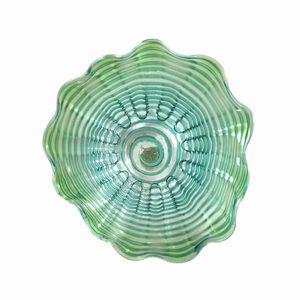 Dale Tiffany Styl Ręcznie Dmuchane Glassl Art Decor Green Color Wall Plates do domu i Hotle