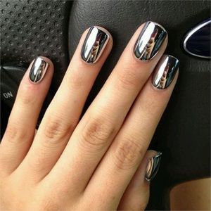 Women Mirror Powder Effect Chrome Nails Pigment Gel Polish DIY Paznokcie Ongles Materiel Holographic Nail Glitter 2019 New #7