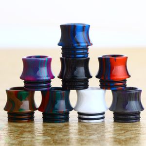 Drip Tip 810 510 Bocchini a foro largo a strisce Punte in resina epossidica Accessori per fumatori DHL gratuito