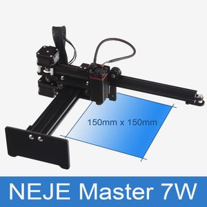 Neje Master 7W Höghastighet Mini CNC Lasergraver för metallgravering Carving Machine Laser Cutting Gravering Machine