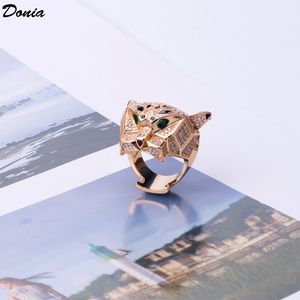 Donia Schmuck Luxus Ring Mode Tiger Kopf Kupfer eingelegten Zirkon europäischen und amerikanischen kreativen weiblichen handgemachten Designer Geschenk