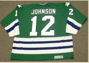 Özel Erkekler Gençlik Kadınlar Vintage #12 Mark Johnson Hartford Whalers 1983 CCM Hokey Forması Beden S-5XL VEYA özel herhangi bir isim veya numara