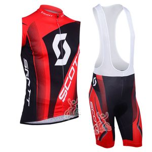 New SCOTT team Cycling Sleeveless jersey Vest bib shorts sets Cycle Clothes Bike Wear Ropa Ciclismo Men Sportswear K061503