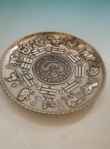 China OLD Tibetan silver Chinese Zodiac plates