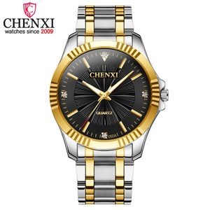 Chenxi Men Watch Top Brand Luxury Fashion Business Quartz Watches Men's Full Steel Waterproof Golden Clock Relogio Masculino