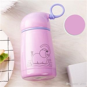 Rostfritt stålisolerade tumblers Liten Elephant Cartoon Water Bottle Vakuum Barn Big Belly Cup Gift Värmekonservering 5 5Ylb1